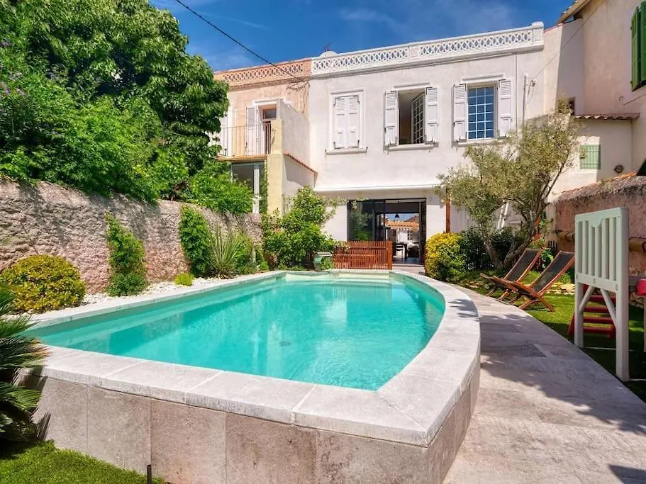 Maison Air Conditionne, Piscine, Quartier Calme Proche Des Plages Marseille Francie
